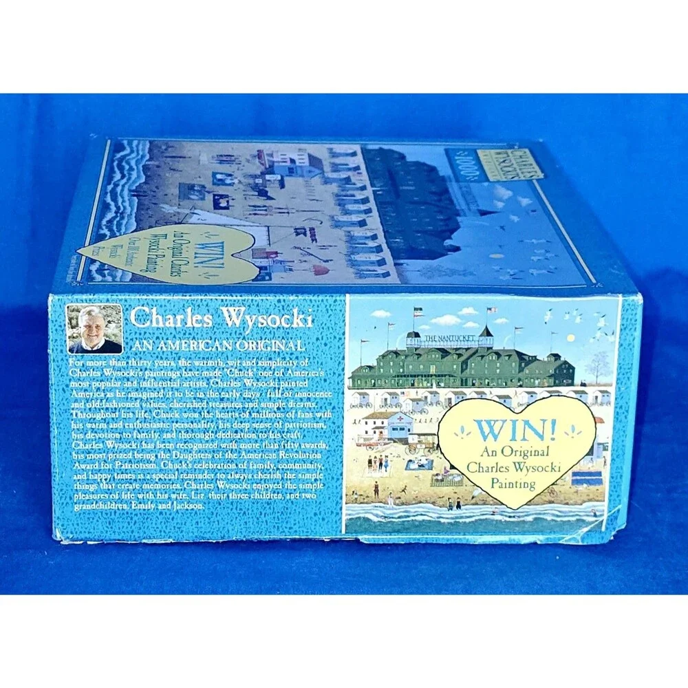 2 Charles Wysocki Americana 1000pc Puzzles COMPLETE Formulating The Plan Nantuck